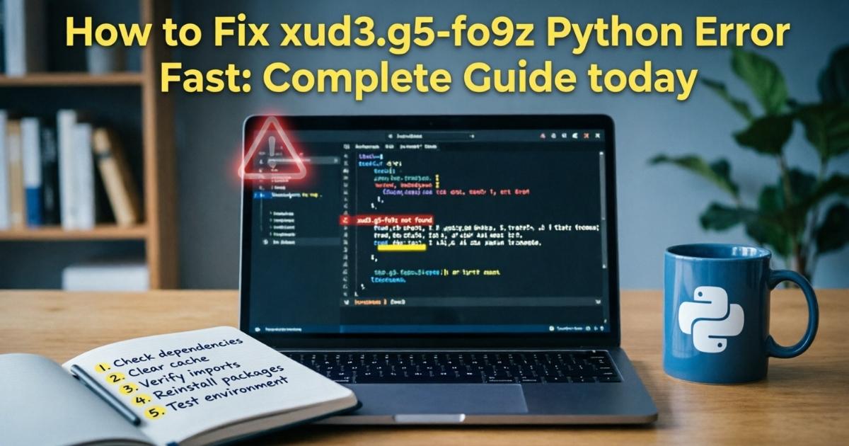 How to Fix xud3.g5-fo9z Python Error Fast: Complete Guide today